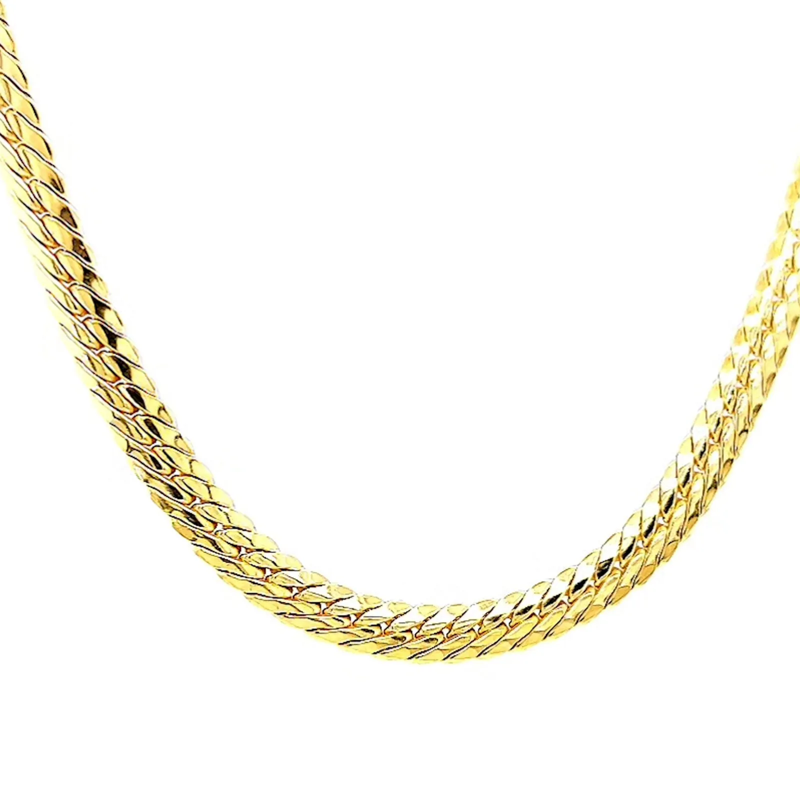 9ct Yellow Gold Silver Filled 45cm Herringbone Chain