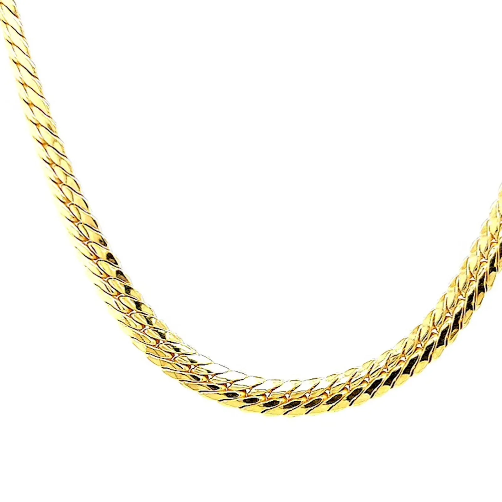 9ct Yellow Gold Silver Filled 45cm Herringbone Chain