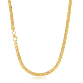 9ct Yellow Gold Silver Filled 45cm Herringbone Chain