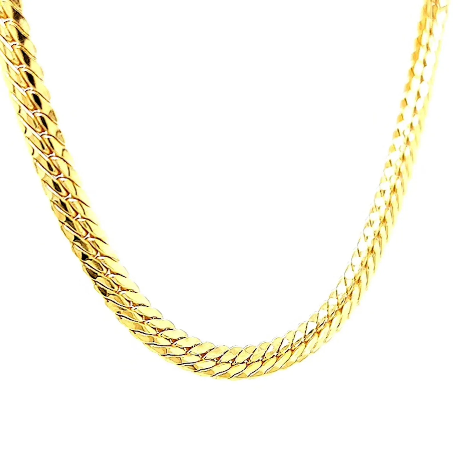 9ct Yellow Gold Silver Filled 45cm Herringbone Chain