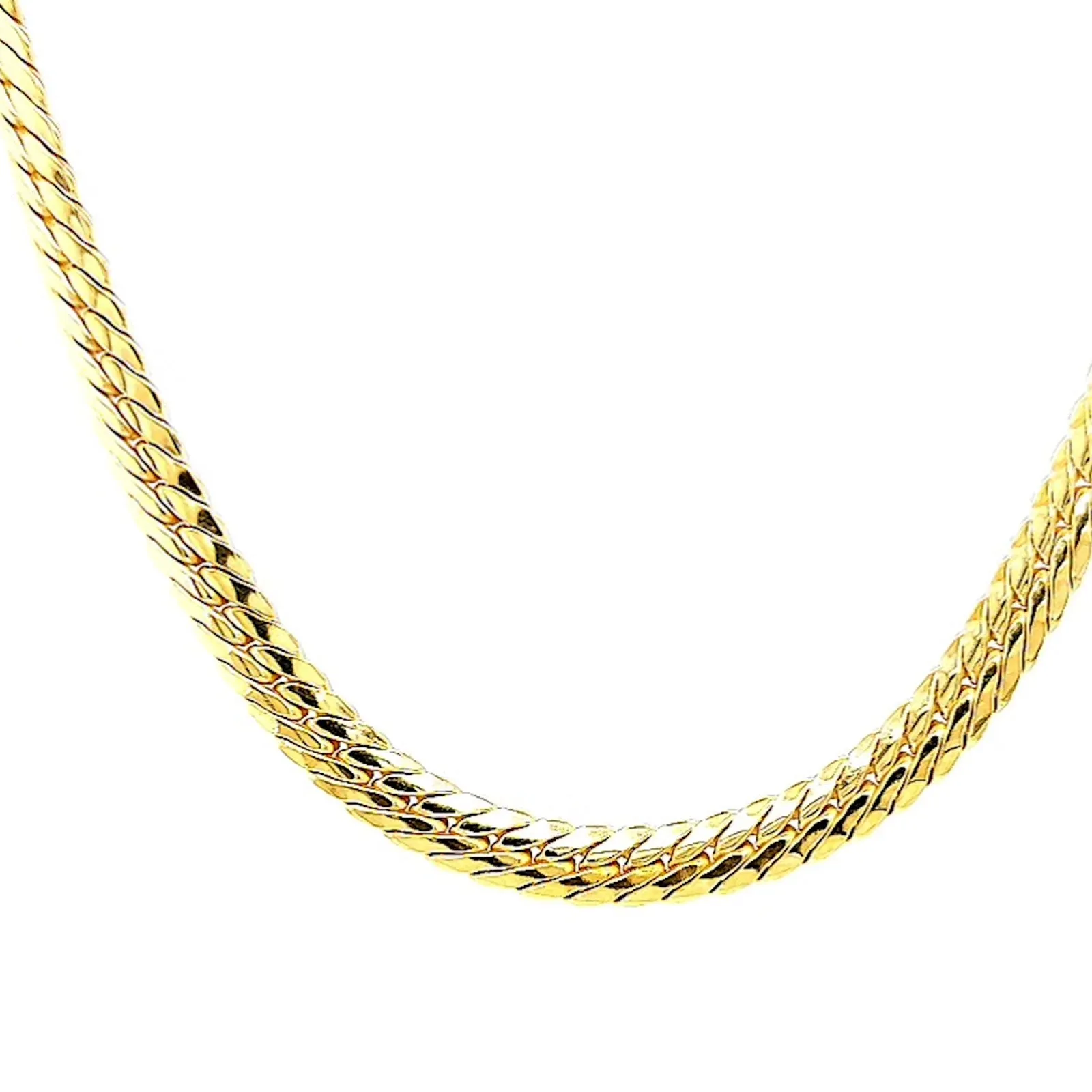 9ct Yellow Gold Silver Filled 45cm Herringbone Chain
