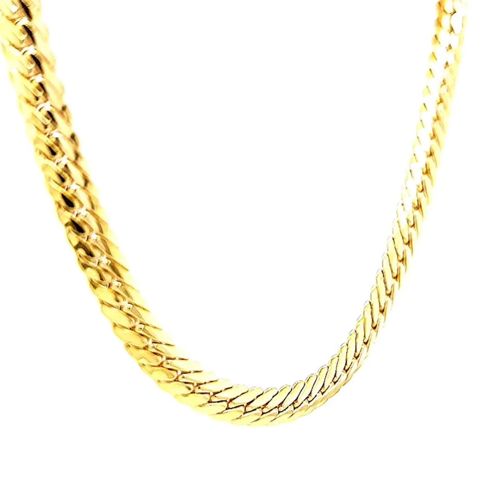 9ct Yellow Gold Silver Filled 45cm Herringbone Chain