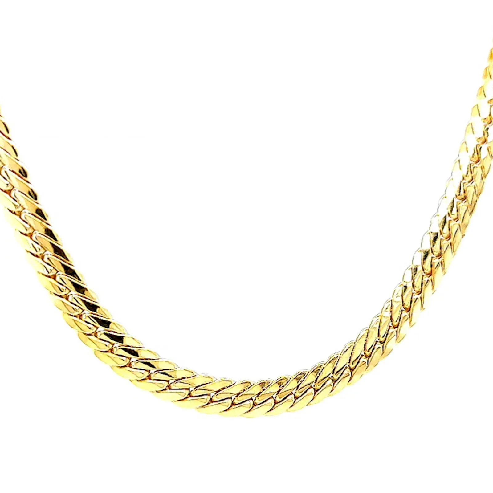 9ct Yellow Gold Silver Filled 45cm Herringbone Chain