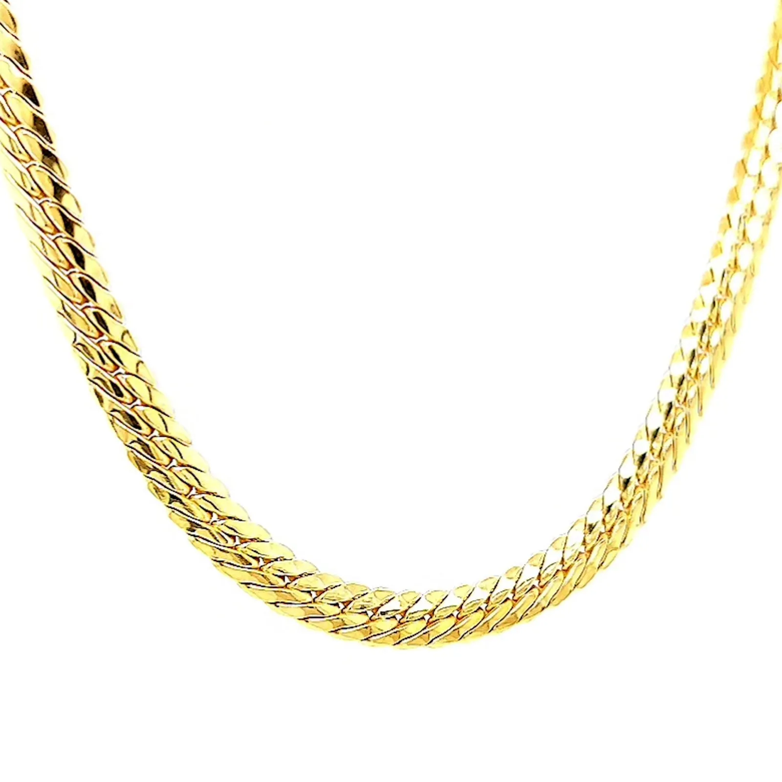 9ct Yellow Gold Silver Filled 45cm Herringbone Chain