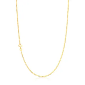 9ct Yellow Gold Silver Filled 50cm 50 Gauge Curb Chain