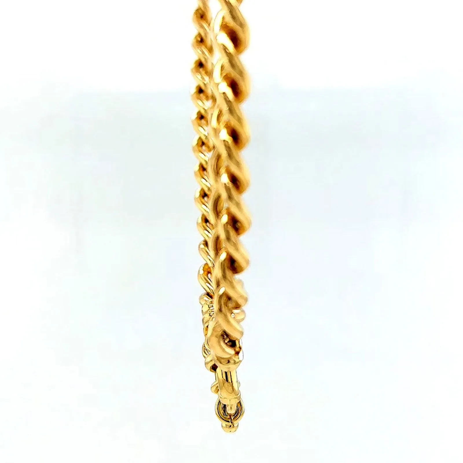 9ct Yellow Gold Silver Filled 50cm Curb with Bolt Ring Necklace