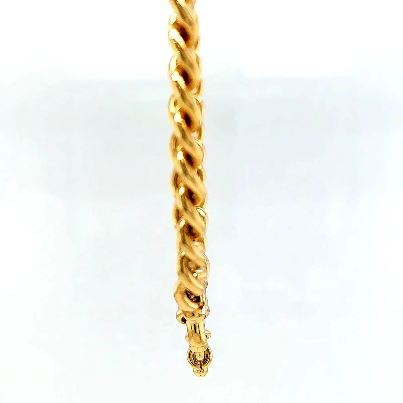 9ct Yellow Gold Silver Filled 50cm Curb with Bolt Ring Necklace