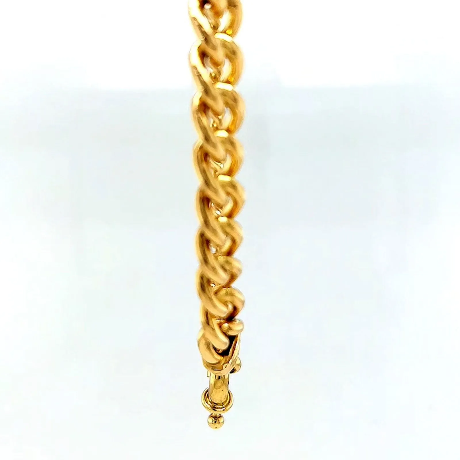 9ct Yellow Gold Silver Filled 50cm Curb with Bolt Ring Necklace