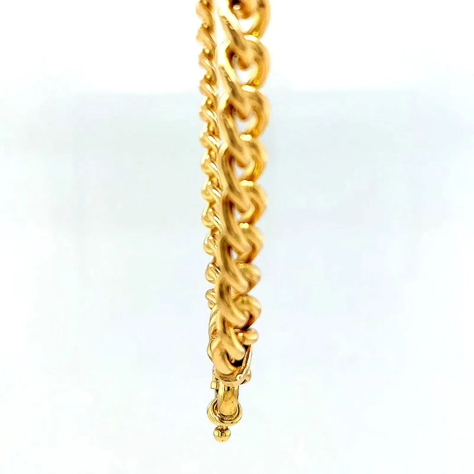 9ct Yellow Gold Silver Filled 50cm Curb with Bolt Ring Necklace