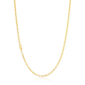 9ct Yellow Gold Silver Filled 50cm Singapore Chain