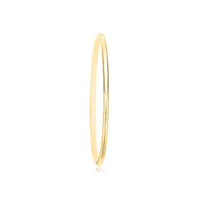 9ct Yellow Gold Silver Filled 66x3mm Golf Bangle