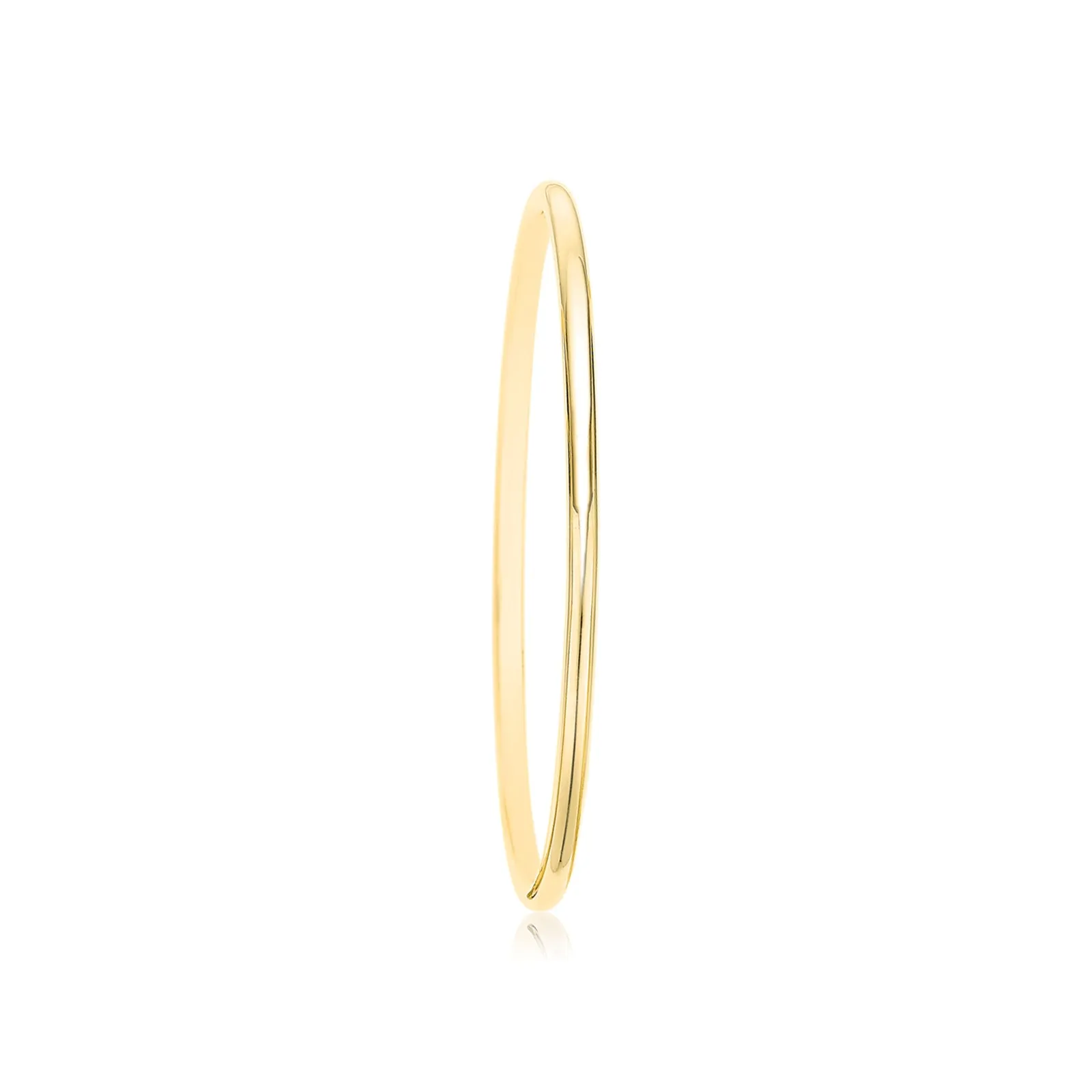 9ct Yellow Gold Silver Filled 66x3mm Golf Bangle
