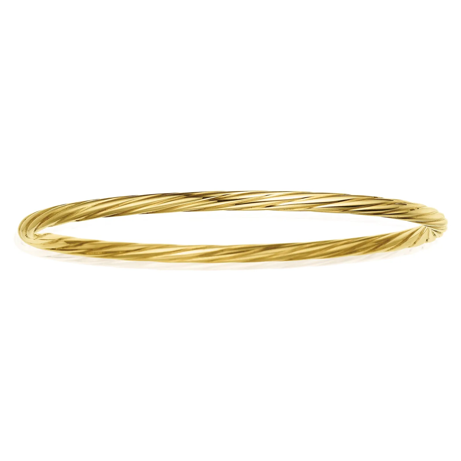 9ct Yellow Gold Silver Filled Twist Bangle