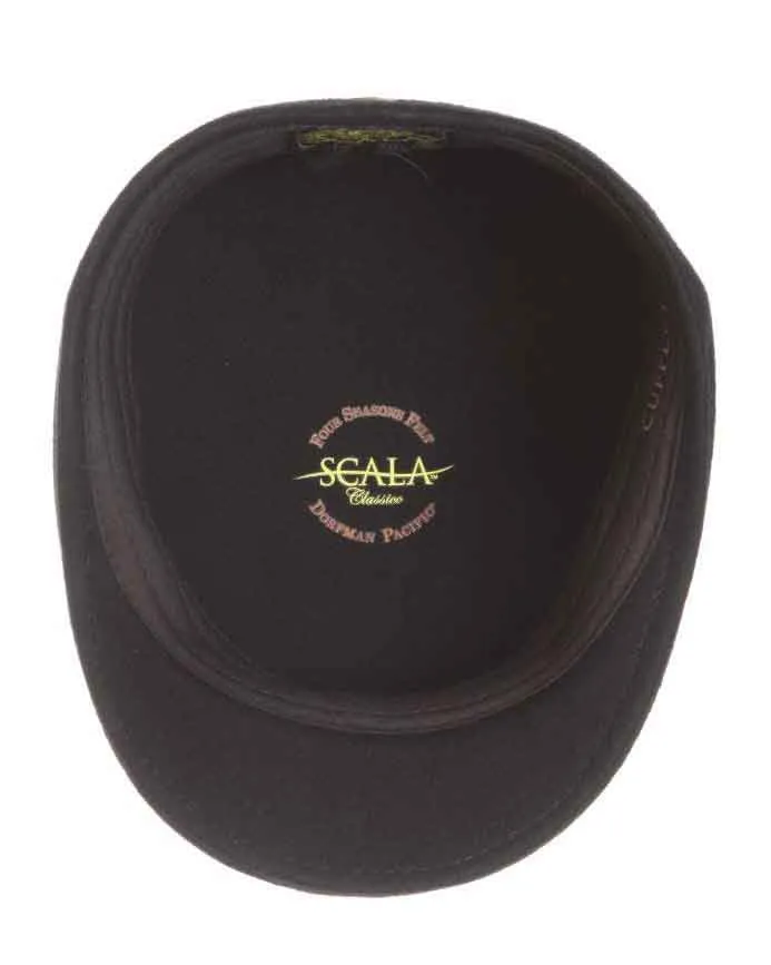 A--Scala "MOBILE" Crushable, Water Repellent Wool Felt Ascot Cap, Style# DP5