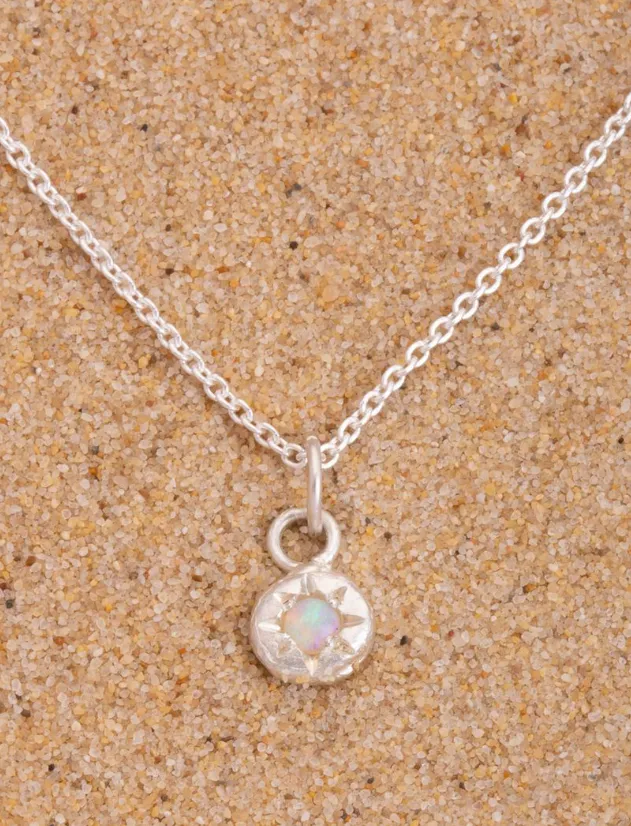 AH Opal Star Necklace Sterling Silver