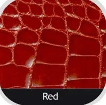 American Glazed Alligator Belt: Red