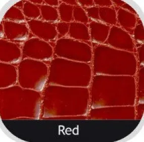 American Glazed Alligator Belt: Red