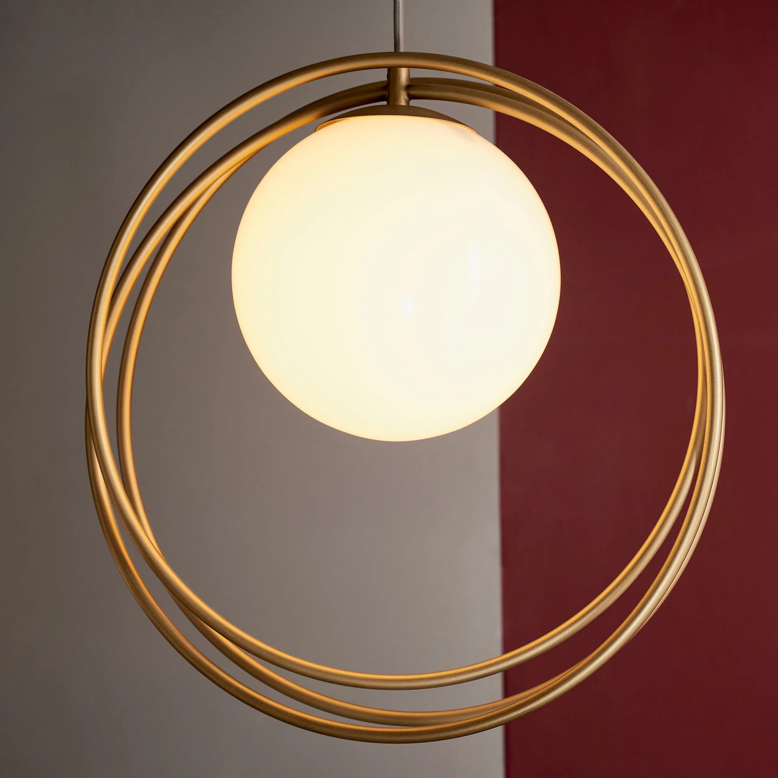 Amos Warhol Single Pendant Brushed Gold