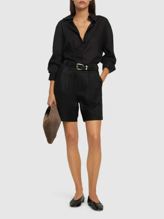 ANINE BING   Carrie linen blend shorts 