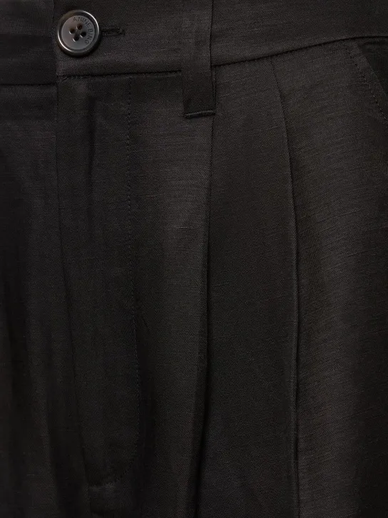 ANINE BING   Carrie linen blend shorts 