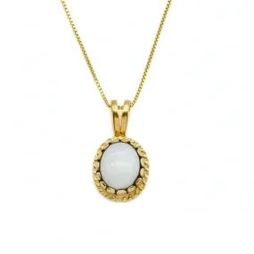 Antique Opal Pendant - Natural Opal Necklace,  Gold Opal Pendant