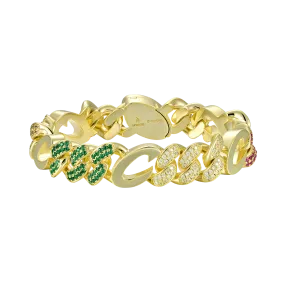 APORRO X COOGI Multicolor Cuban Bracelet - 12mm