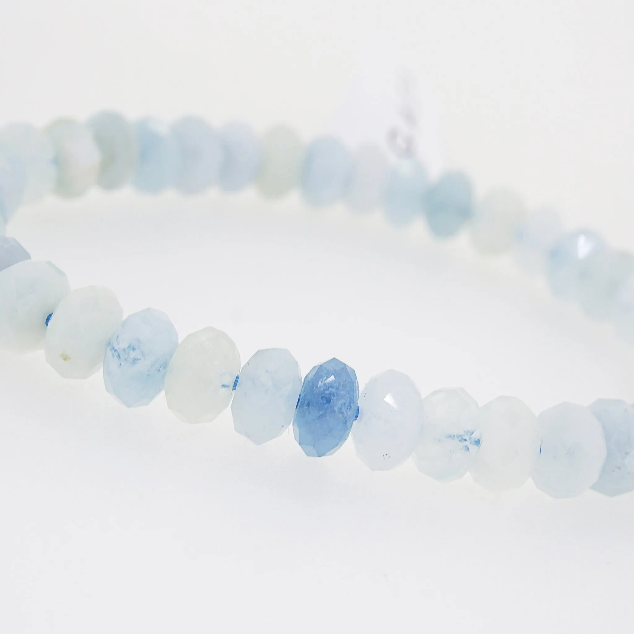 Aquamarine Faceted Rondelle