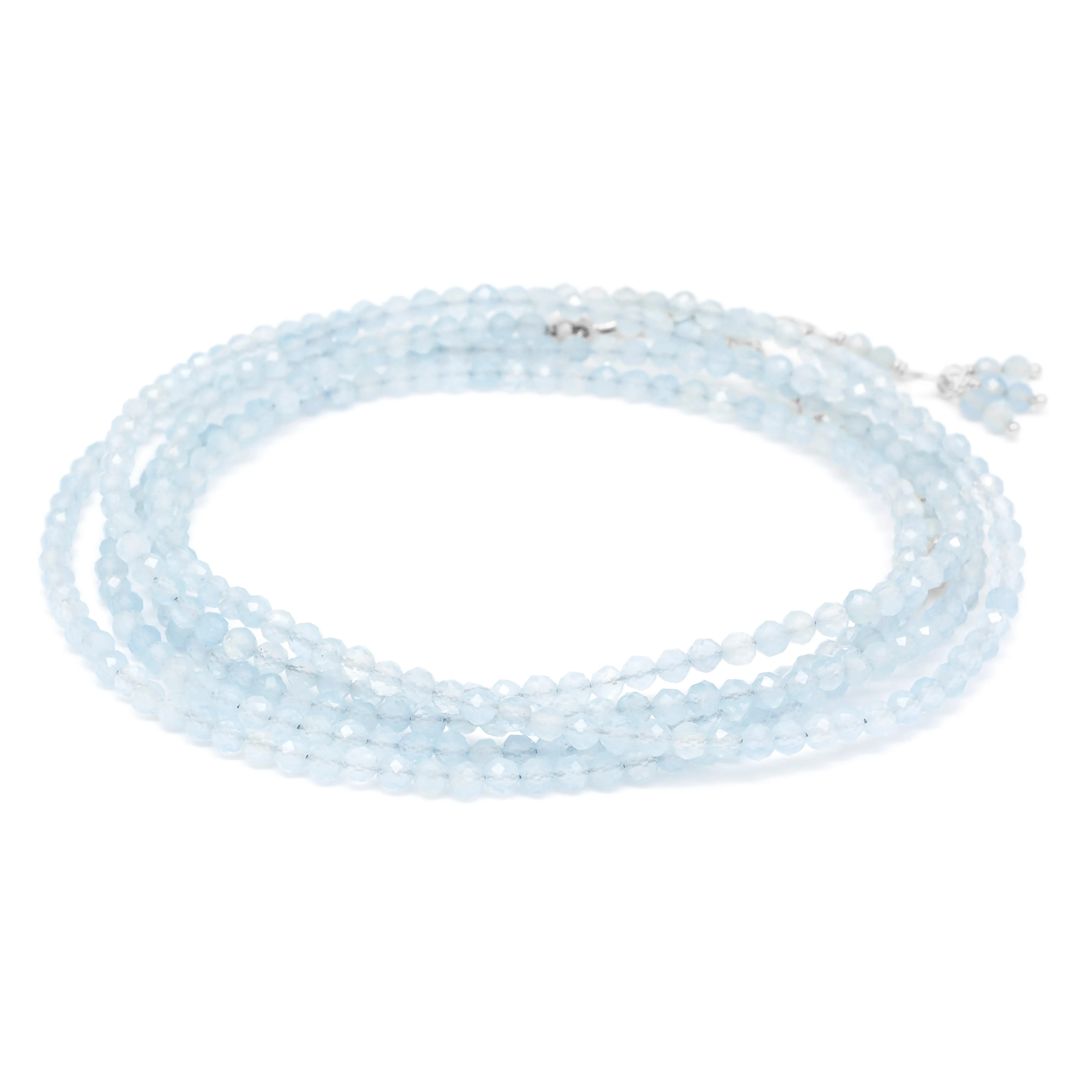 Aquamarine Wrap Bracelet - Necklace