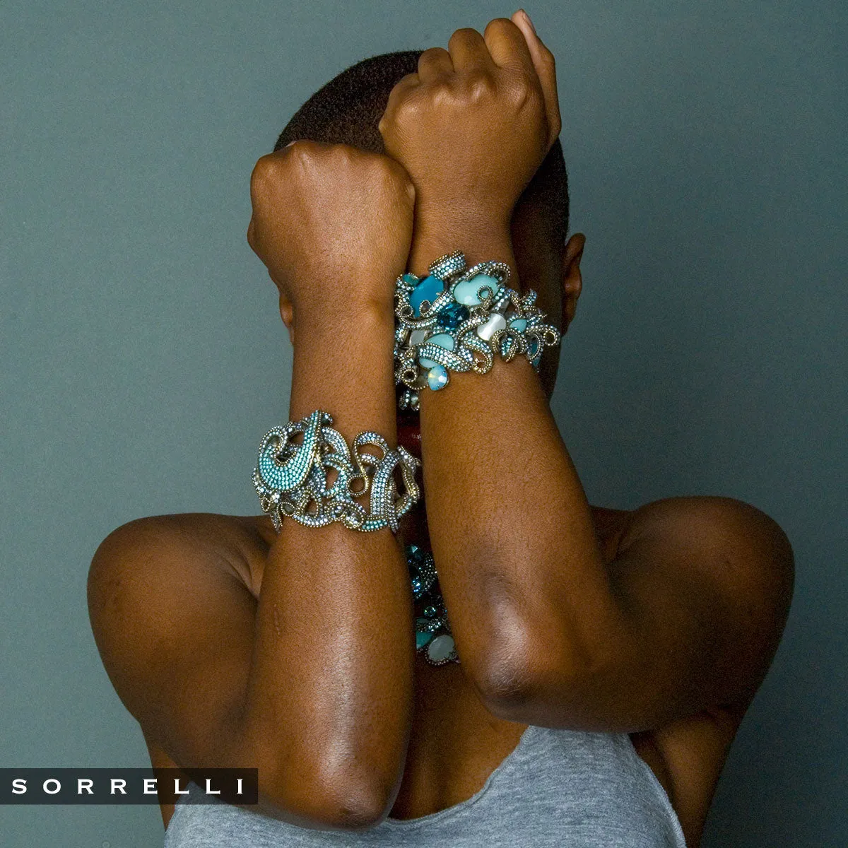 Aquatic Azure Cuff Bracelet - BSP1ASAQU