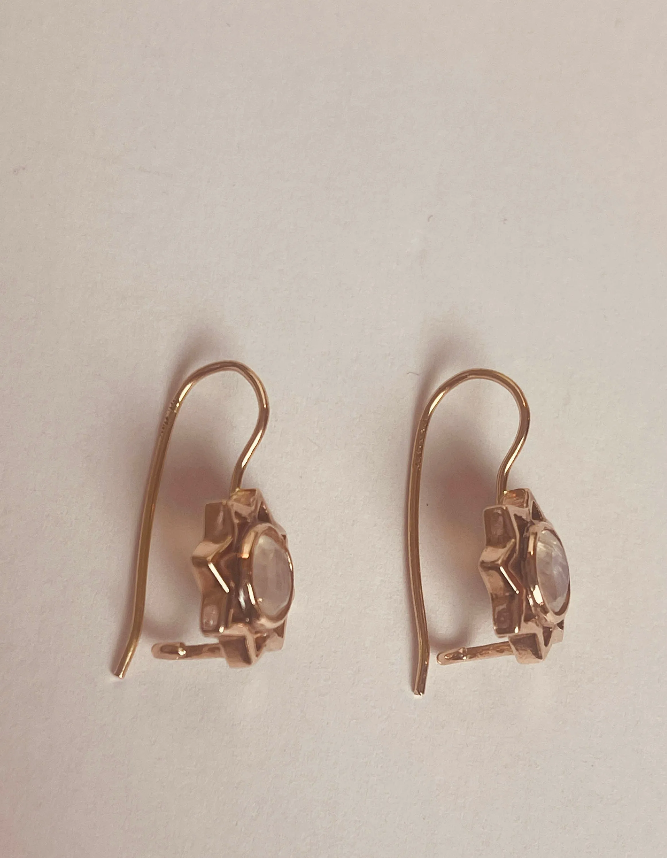 Arik Kastan 14K Rose Gold Moonstone Drop Earrings
