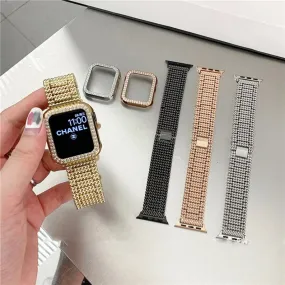 Balls Gold Apple Watch Band, iwatch Luxury Band 38mm 40mm 42mm 44mm, Women Men Black Watch Strap, Apple Watch Strap Series 1 2 3 4 5 6 SE