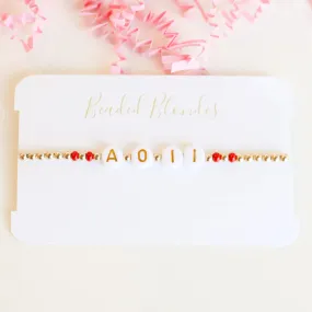 Beaded Blondes | A O II Color Sorority Bracelet