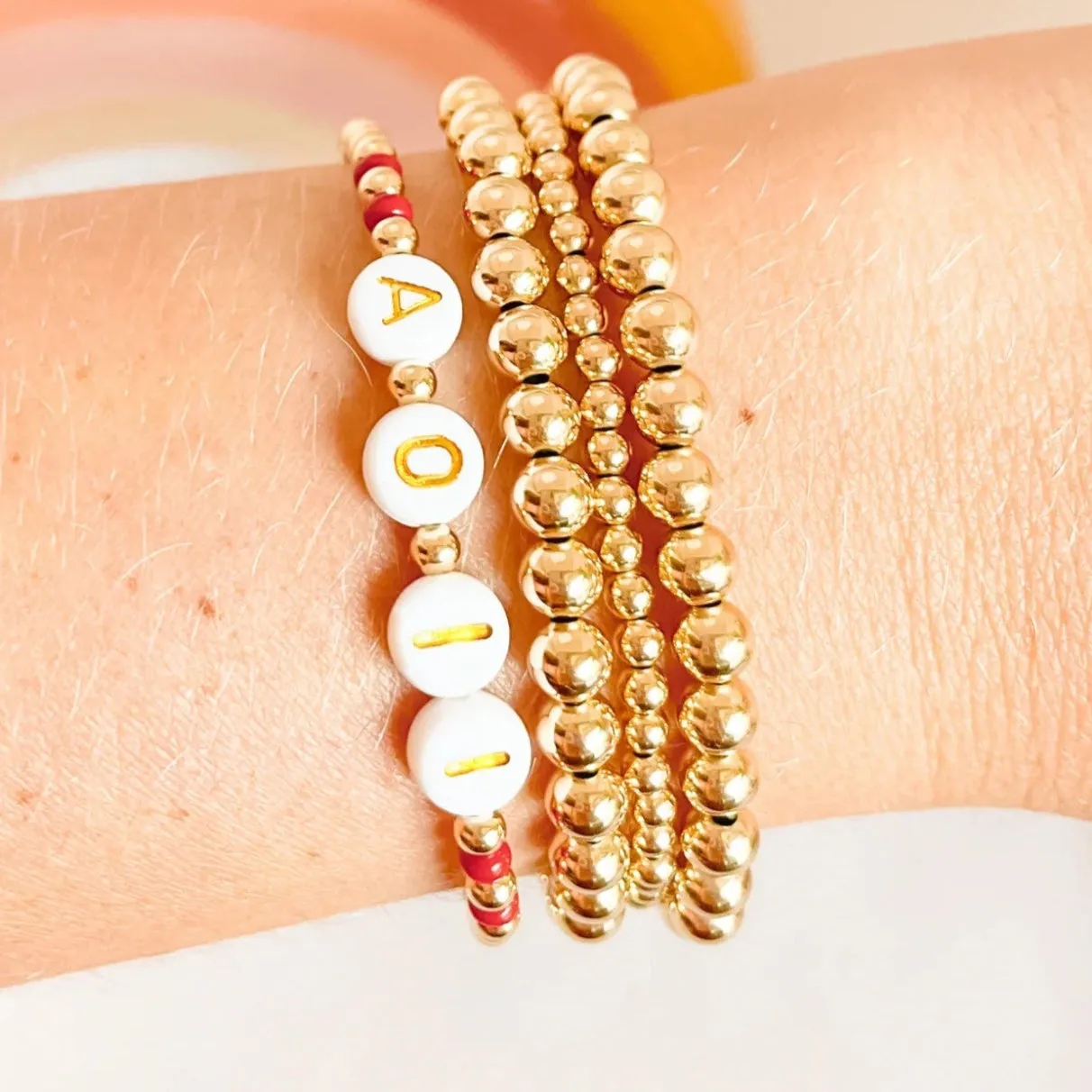 Beaded Blondes | A O II Color Sorority Bracelet