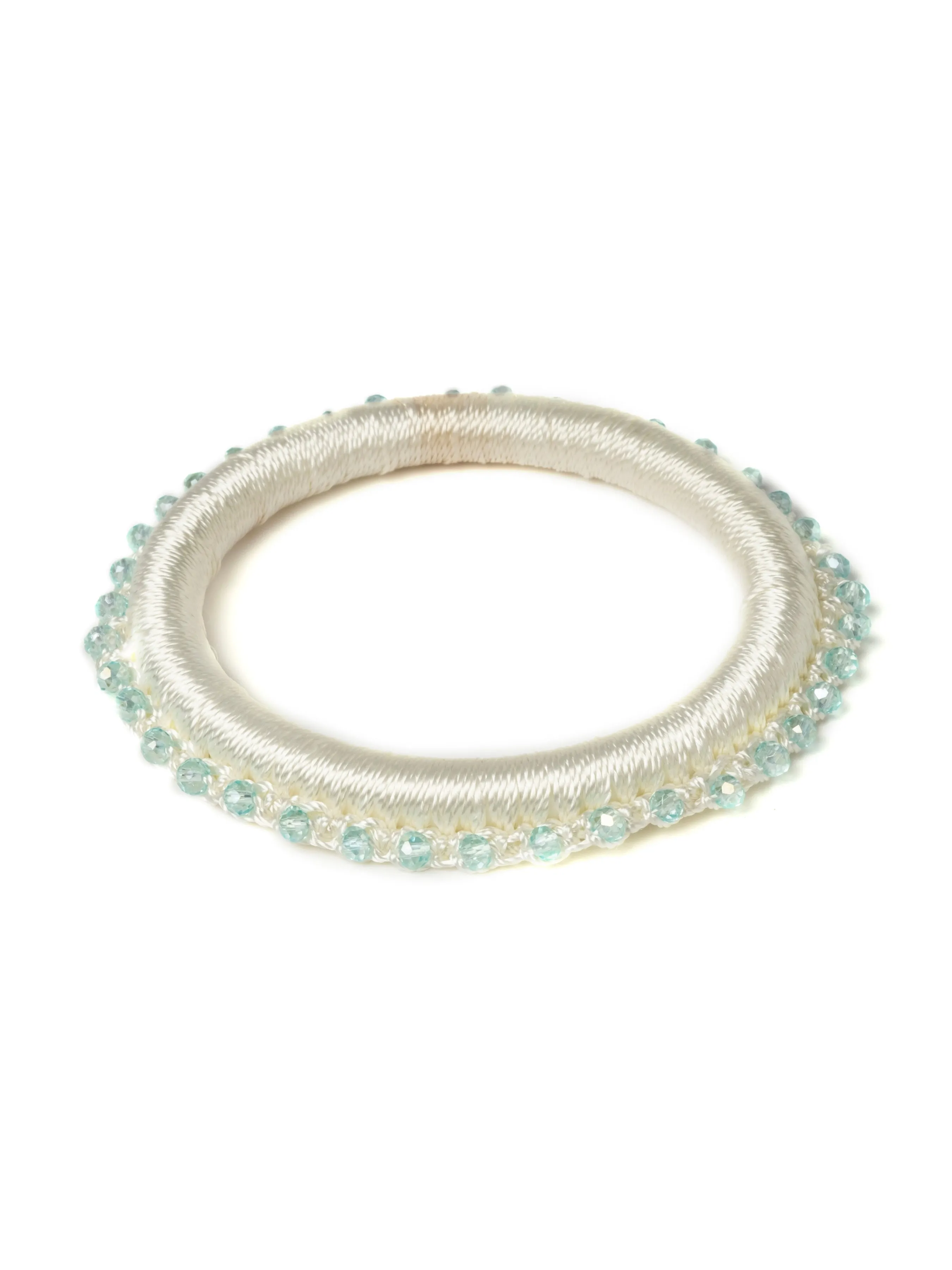 Beaded Crochet Bangle Bracelet