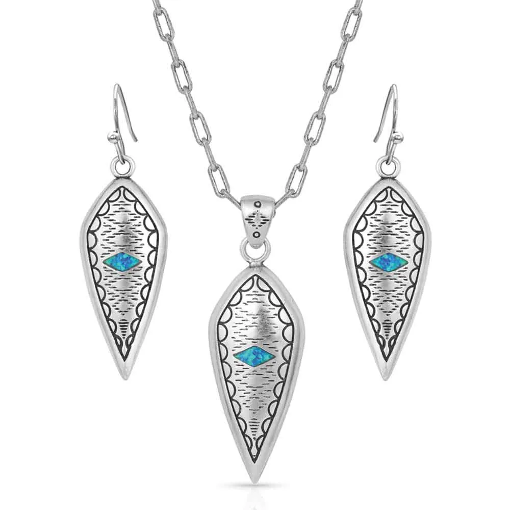 Beholder's Eye Scalloped Opal Jewellery Set