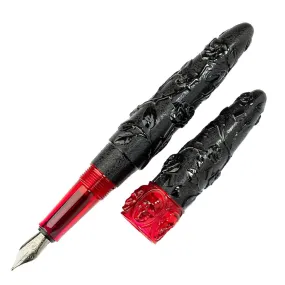 BENU Minima Skull & Roses Smolder Fountain Pen