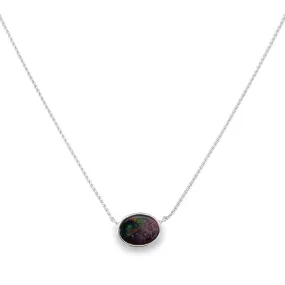 Bezel Set Boulder Opal Necklace