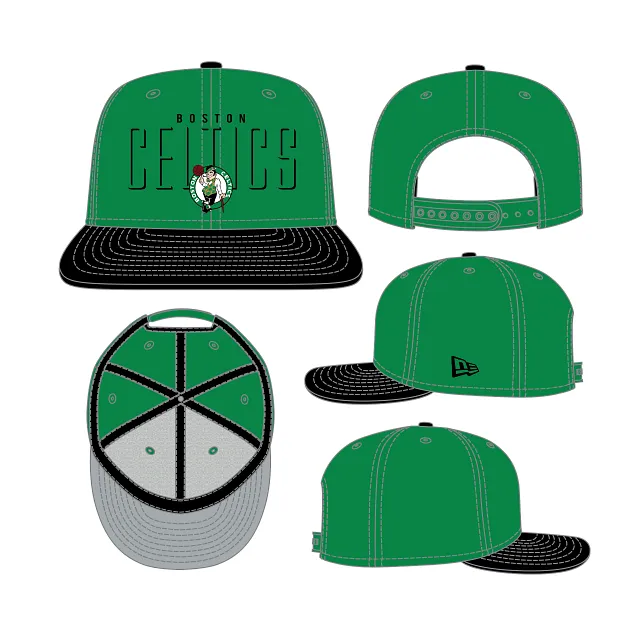 Boston Celtics 950 Headline Flat Brim Snapback