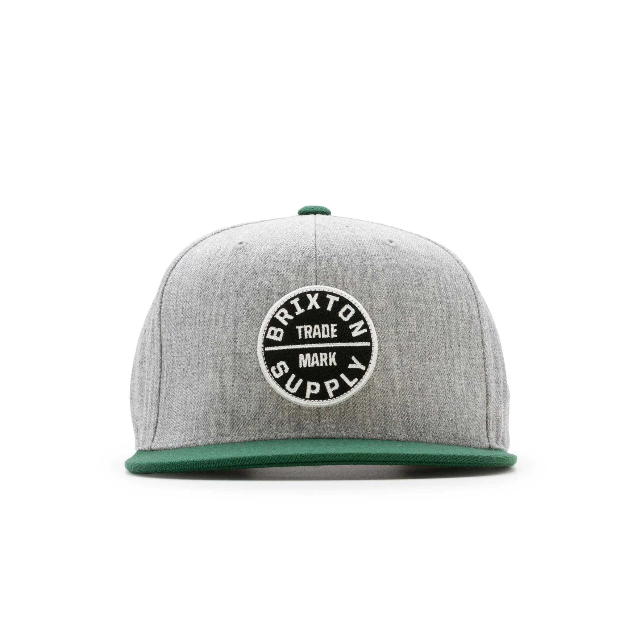 Brixton Oath III Snapback Cap - Heather Grey/Spruce