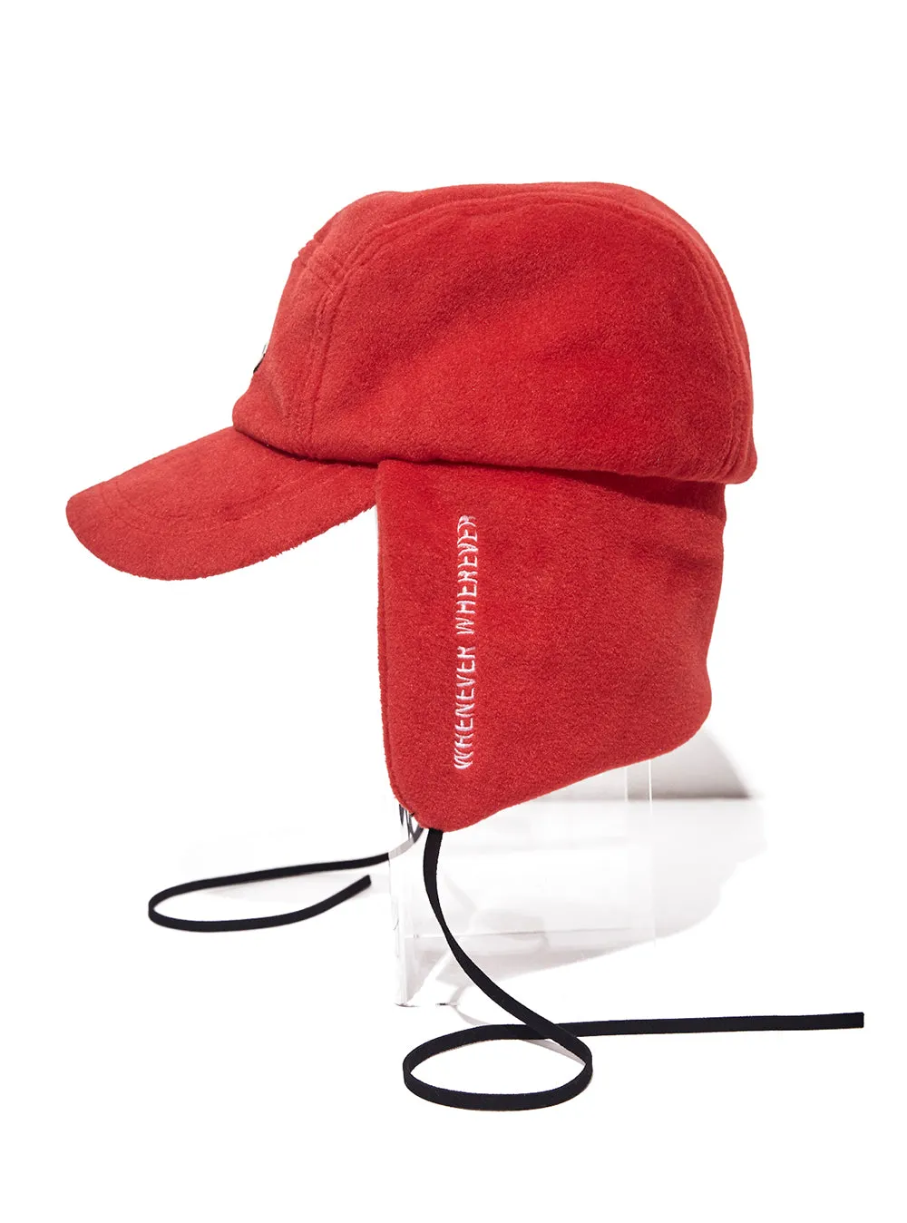 BSW FLEECE EARFLAP CAP RED