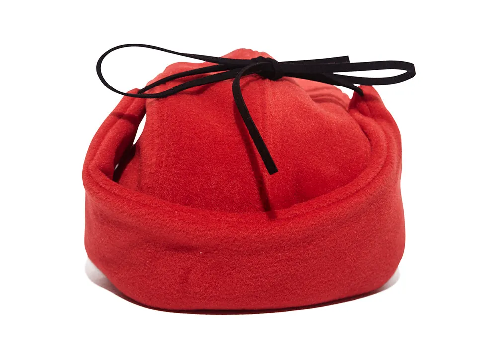 BSW FLEECE EARFLAP CAP RED