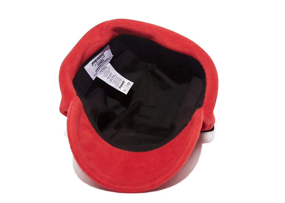 BSW FLEECE EARFLAP CAP RED