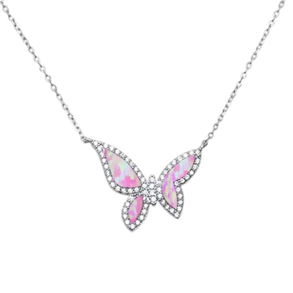 Butterfly Necklace Sterling Silver Different Stone Options