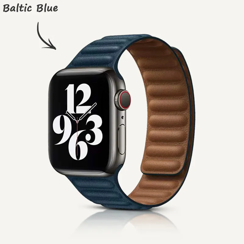 Cape Blue | Leather Link Magnetic Strap