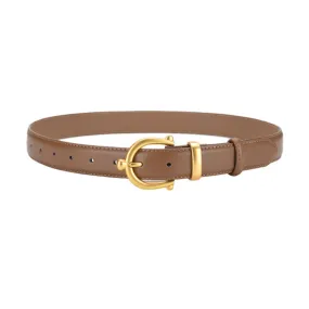 Caramel Women Genuine Leather Belt 焦糖色女士真皮皮带 KCBELT1052