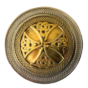 Celtic Cross Gold Belt Buckle