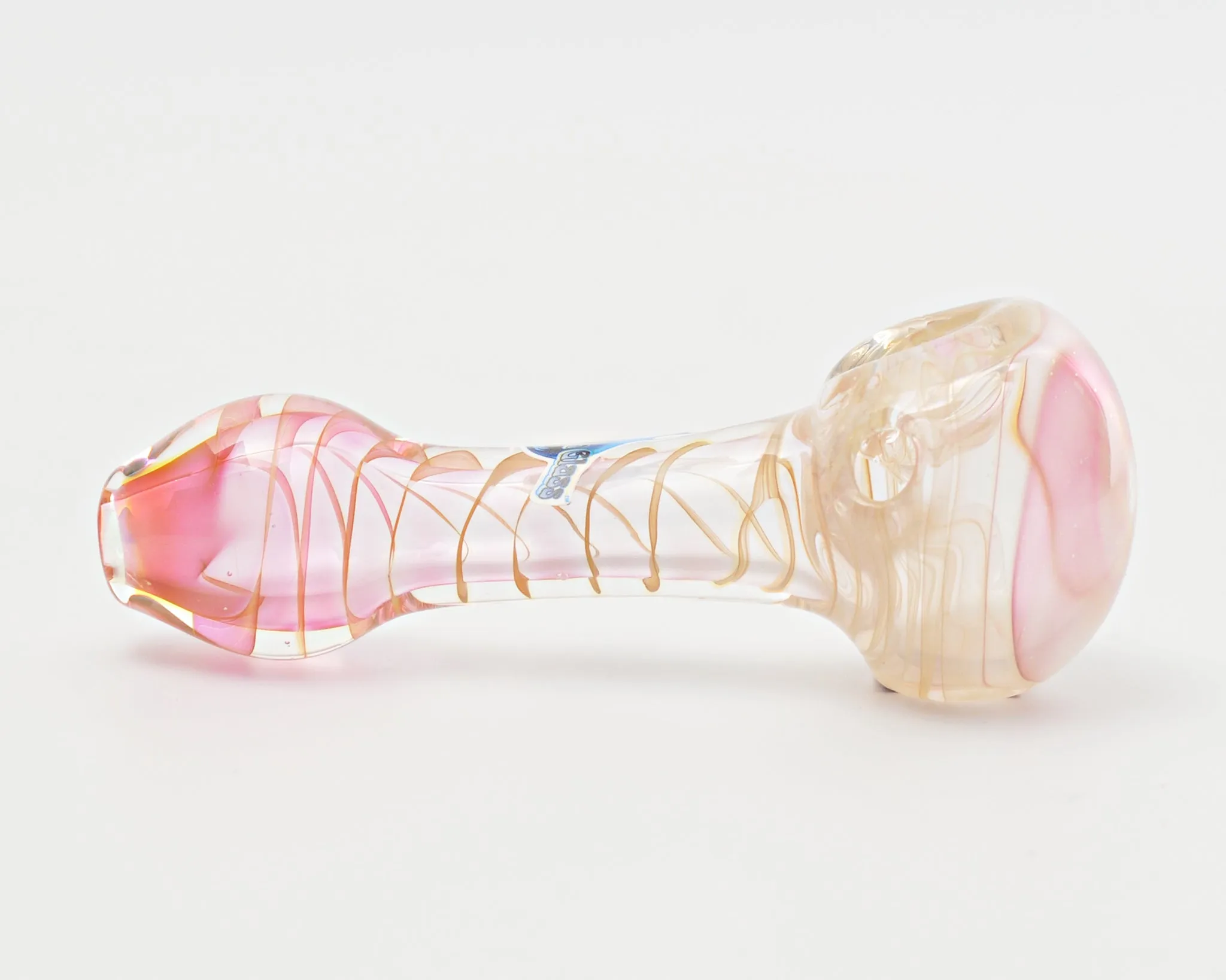 Chameleon Glass Ambiguity Vortex Gold Fumed Hand Pipe