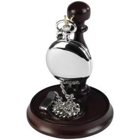 Chrome Full Hunter Pocket Watch by Burleigh complete with Stand CHR1923