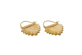 Citrine Feather Earrings