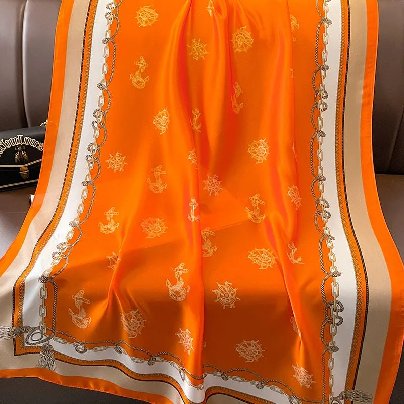 Classic DesignWomen's Vacation Satin Silk Scarf